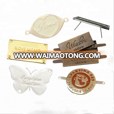 custom brand logo label metal clothing label tag